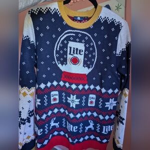 Lite Men's Crewneck Sweater - Black and White